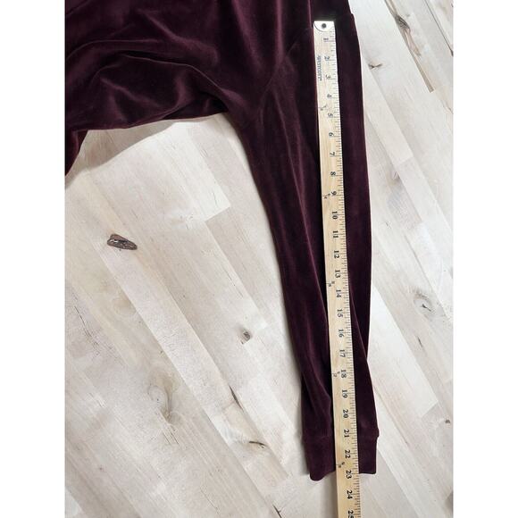 Dolce Vida Velour Burgundy Women 2X Track Hoodie Jacket Full Zip Long Sleeve Y2K - Picture 4 of 7